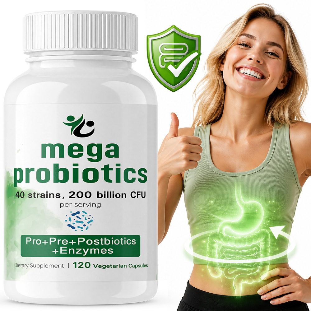 Digestive Enzyme Blend - Probiotiques 200 milliards d'UFC, 120 gélules