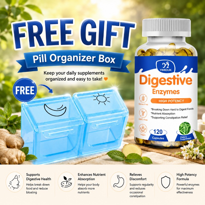 Digestive Enzyme Blend - Capsules d'enzymes digestives biologiques, avec mélange