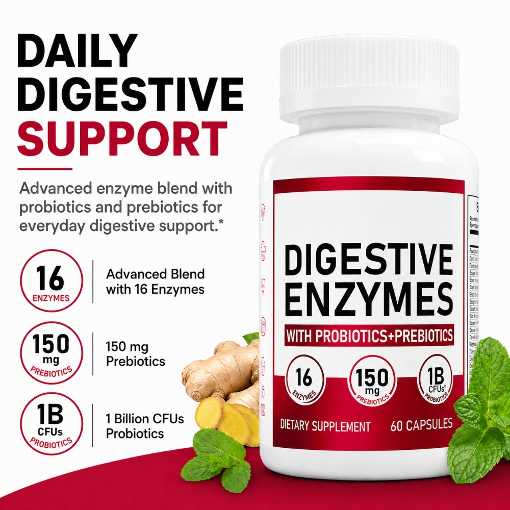 Digestive Enzyme Blend - Enzymes digestives avec 1 milliard d'UFC