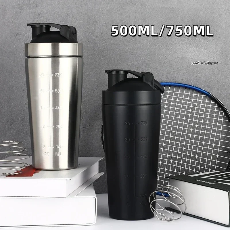 Nutrition Of Fitness - Gourde shaker en acier inoxydable pour