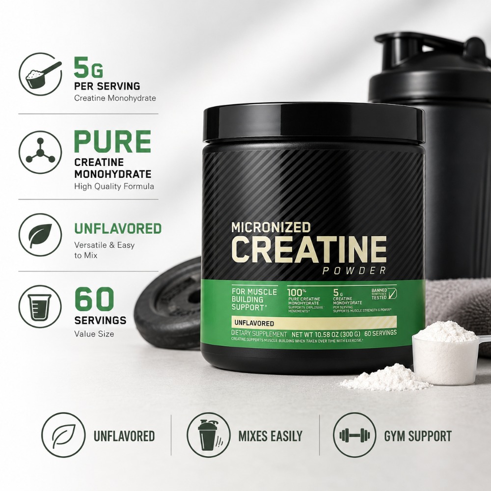 Nutrition Of Fitness - Créatine Monohydrate en Poudre 300g –