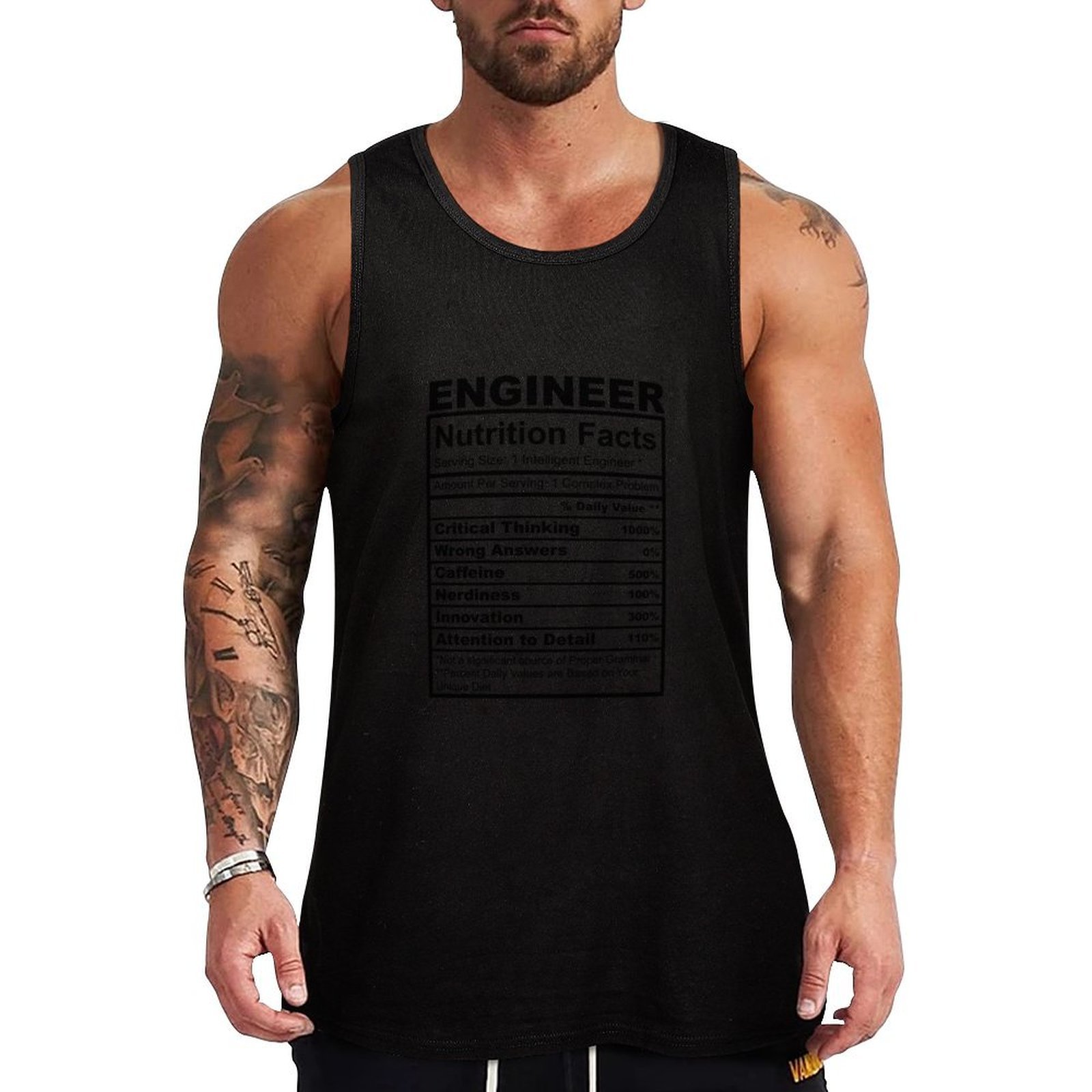Nutrition Of Fitness - Cadeau amusant pour ingénieur, débardeur humoristique