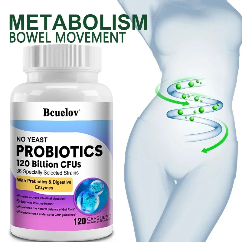 Digestive Enzyme Blend - Probiotiques de santé digestive 120 milliards