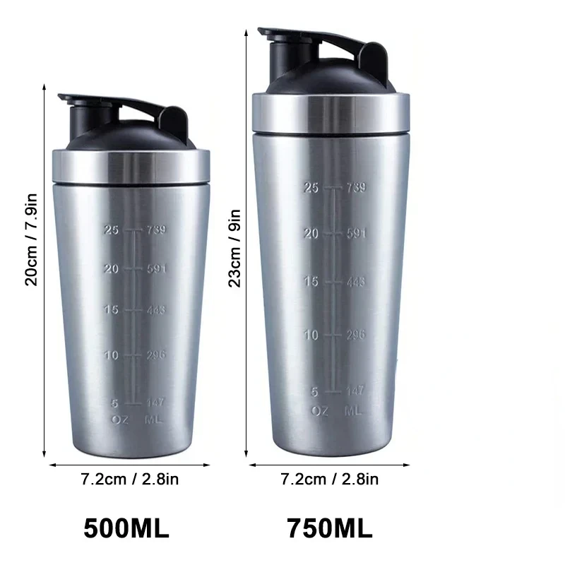 Gourde shaker en acier inoxyda - Nutrition Of Fitness avis et prix