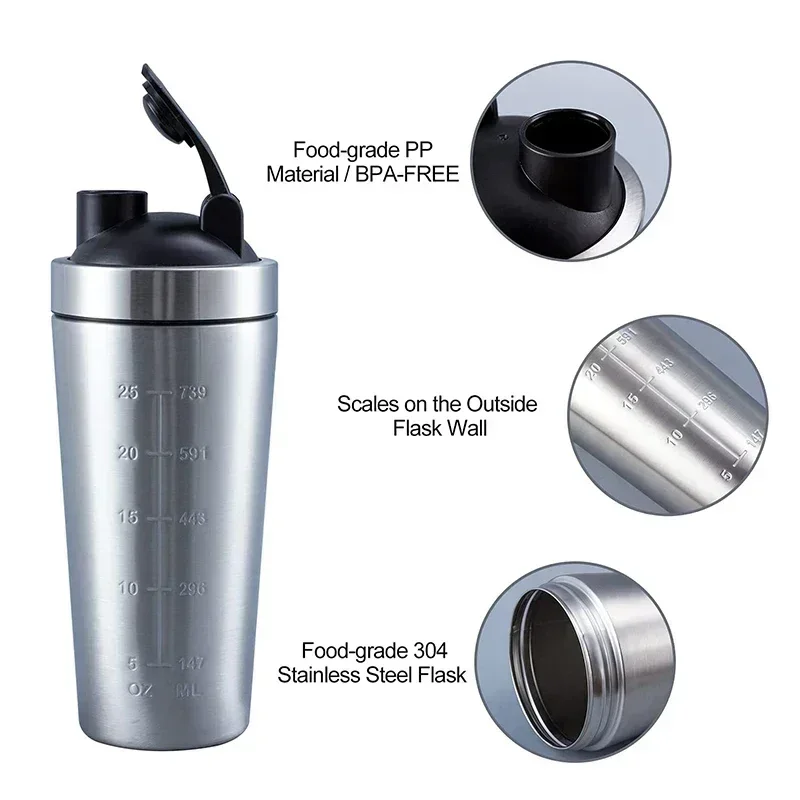 Gourde shaker en acier inoxyda - Nutrition Of Fitness avis et prix