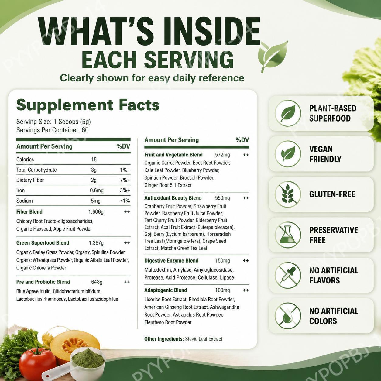 Poudre de Super Greens Biologi - Digestive Enzyme Blend avis et prix